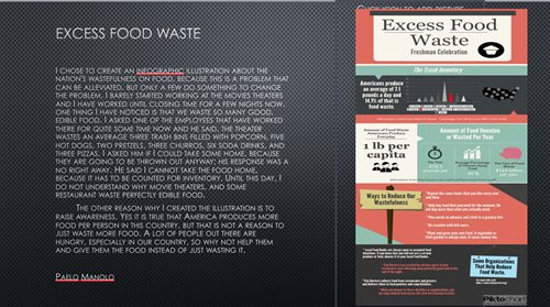 excess food waste informational flyer