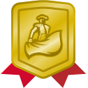 award badge with the CSUN Matador on it and a ribbon