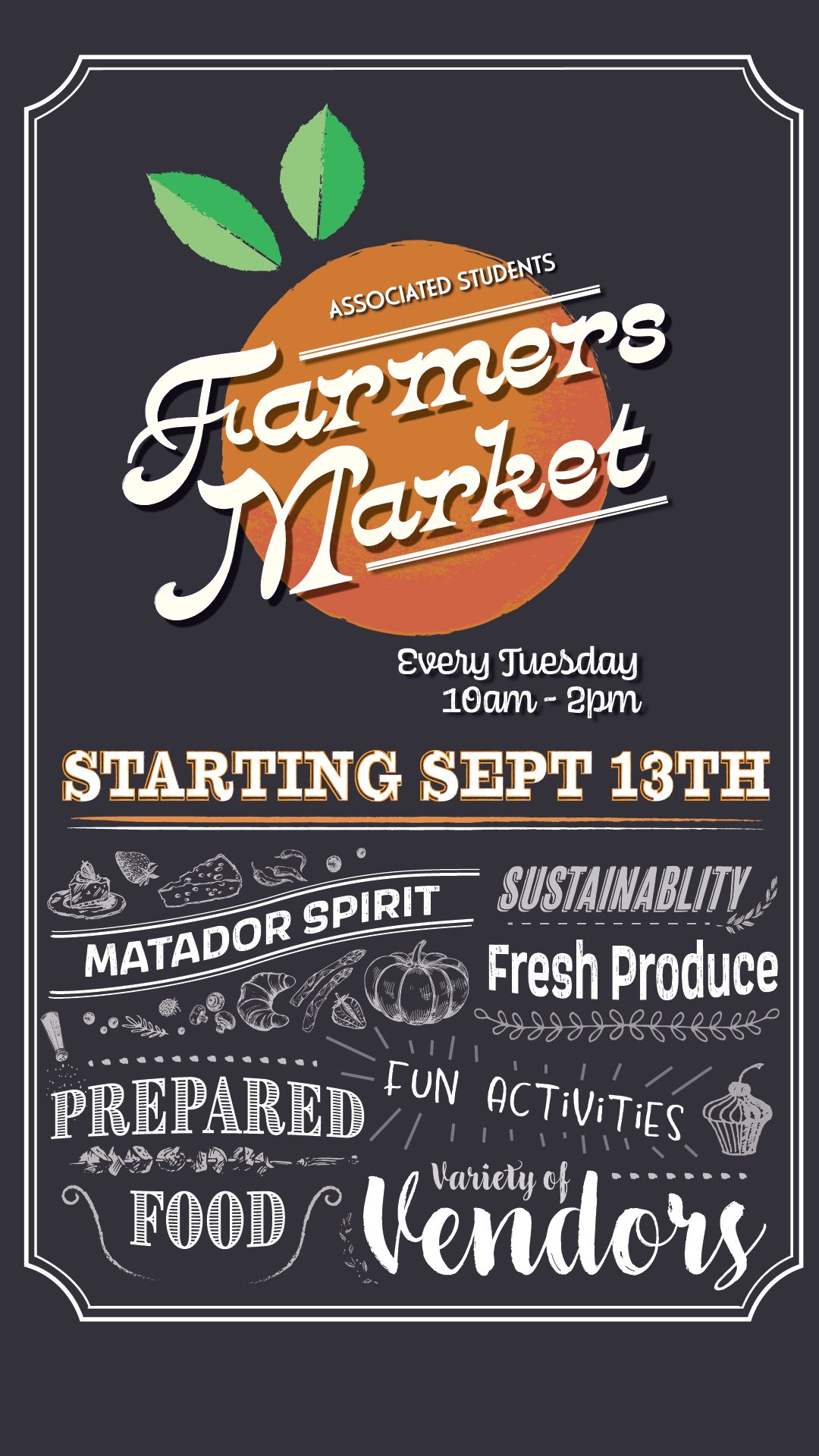 Farmers Market every tuesday 10am to 2pm starting september 13