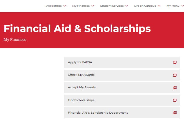 Financial Aid and Scholarships. 