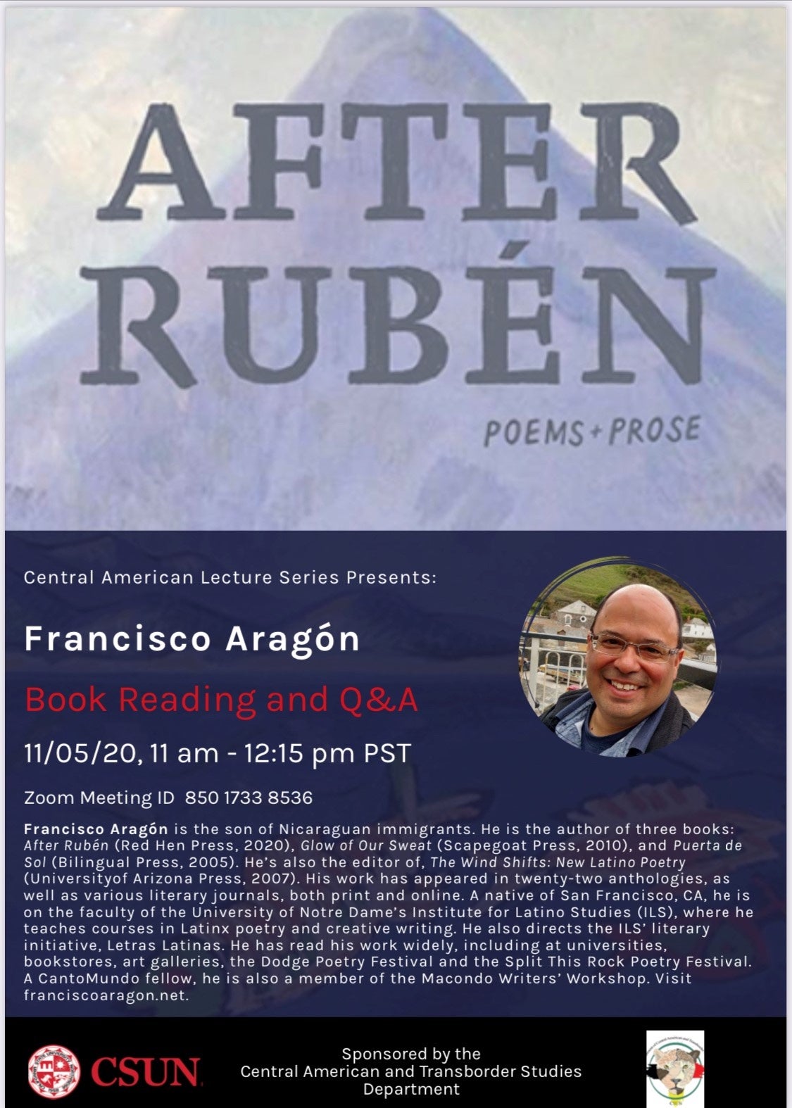 Francisco Aragon reading After Ruben, 11/05 online