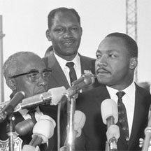 Tom Bradley & Martin Luther King Jr. at 1963 Freedom Rally