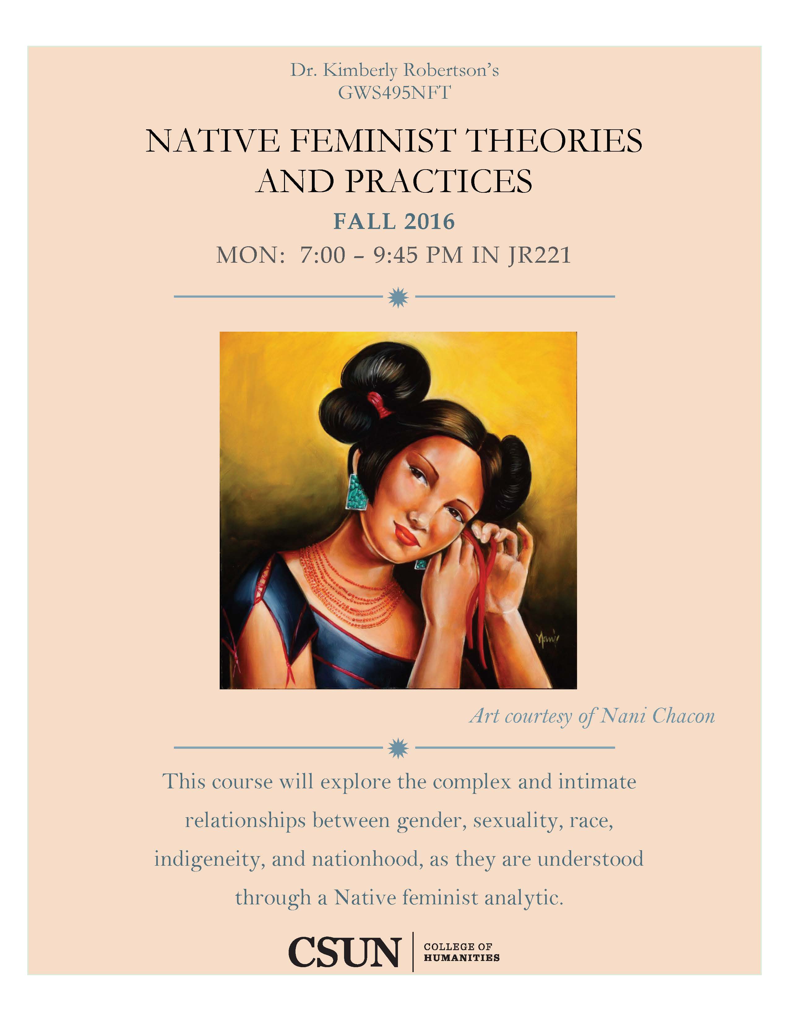 GWS495 Native Feminist Theories and Practices