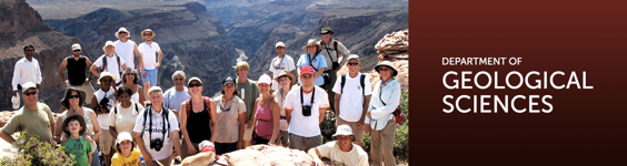 Geology Department students, staff, and faculty visiting the Grand Canyon.