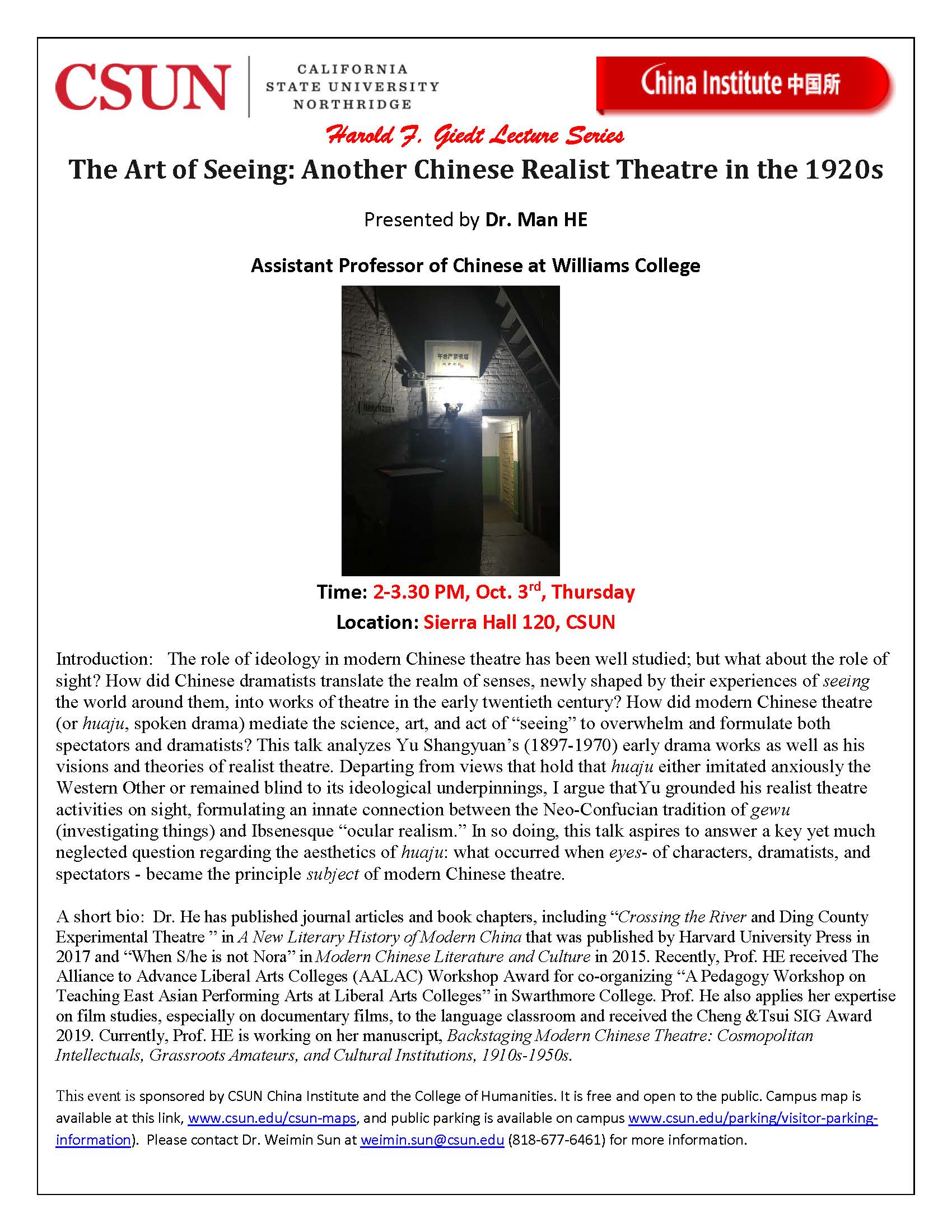 The Art of Seeing: Another Chinese Realist Theatre in the 1920s