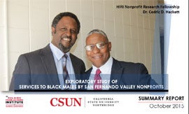 Report Cover for Exploratory Study of Services to Black Males by San Fernando Valley Nonprofits