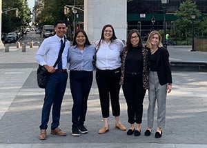HSI Student Fellows in Washington Square Park, NYC