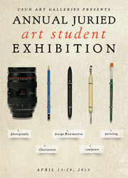 annual juried art student exhibition poster