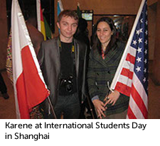 Karene with friend at International Students Day in Shanghai