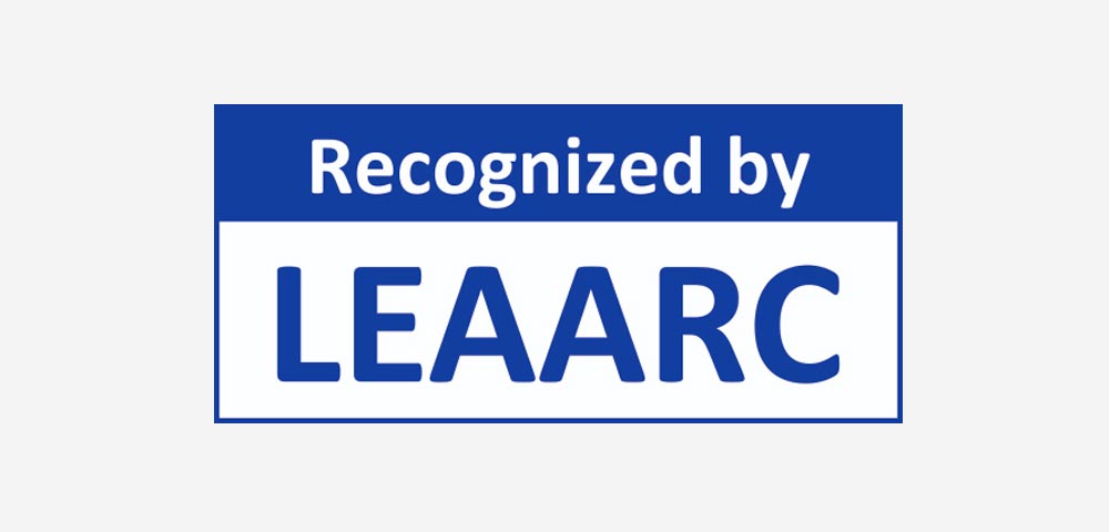Recognized by LEAARC Logo.