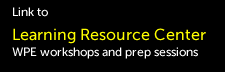 words: link to Learning Resource Center WPE workshops and prep sessions