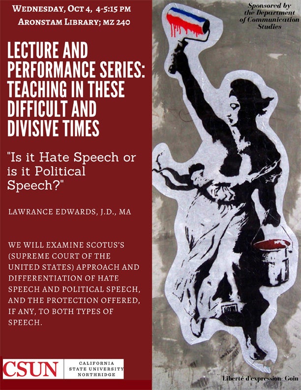 Is it Hate Speech or is it Political Speech poster