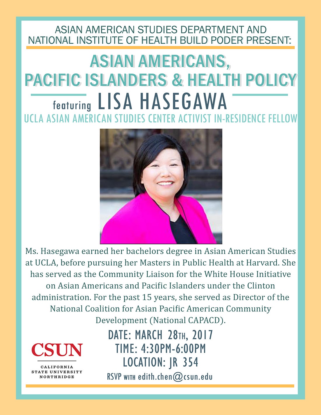 Lisa Hasegawa, Asian Americans, Pacific Islanders 