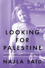 A young girl smiles at the camera on the cover of LOOKING FOR PALESTINE.