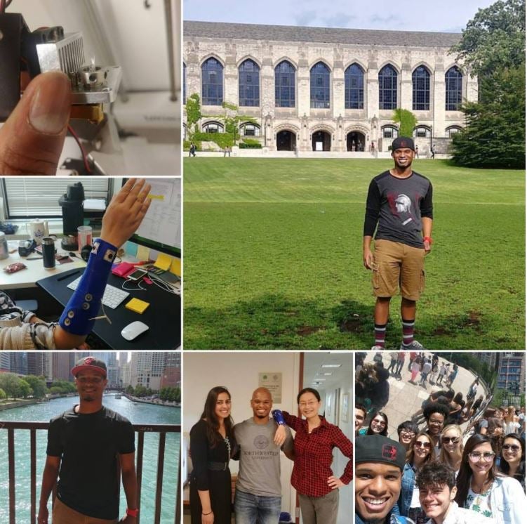 Photo collage of Paulo's time at Northwestern University