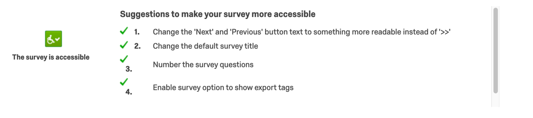 Qualtrics Accessibility Report