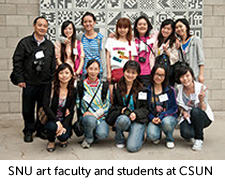 SNU art faculty and students at CSUN