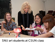 SNU art students at CSUN class