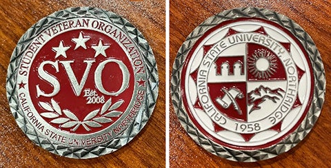 SVO coin with csun seal on reverse