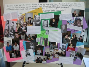 Poster board with various photographs