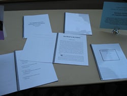 Various documents on a table
