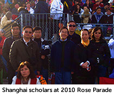 Shanghai scholars at 2010 Rose Parade