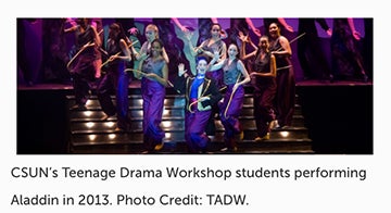 Still from TADW play ALADDIN