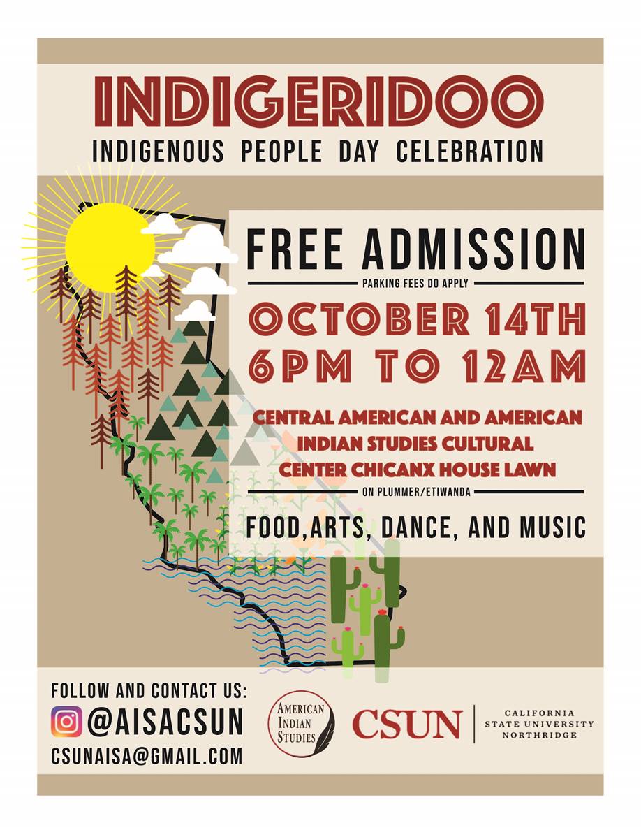 Indigeridoo -- Indigenous People Day October 14, 6:00 to Midnight
