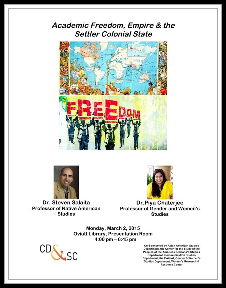 Flyer for Academic Freedom talk