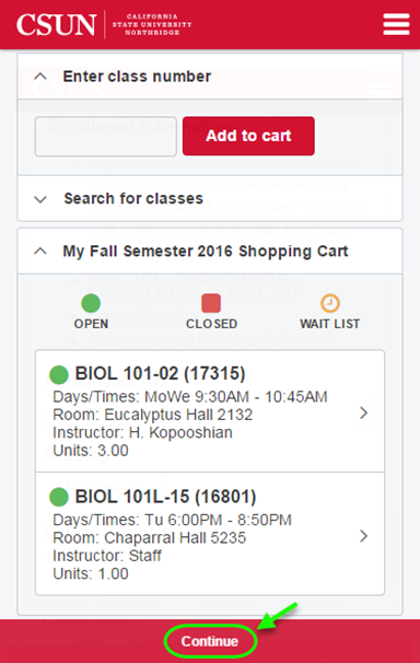 Two classes successfully added to your shopping cart. You're not enrolled yet!