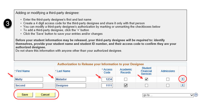 Instructions to complete Authorization to Release web form