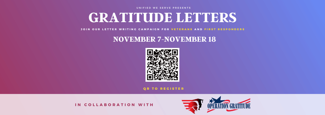 Unified We Serve: Gratitude Letters - November 7-18