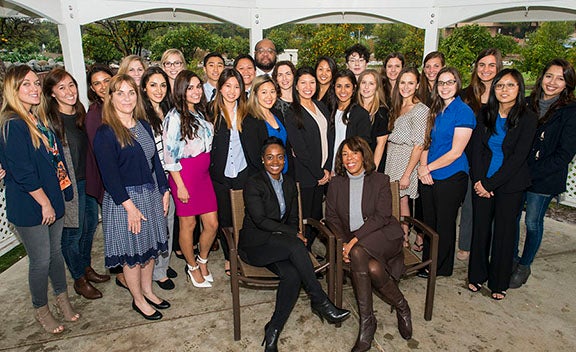 2017 campanella dodgers scholars with pt faculty and college dean