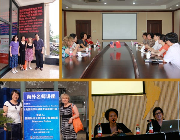 collage of events from visit to China
