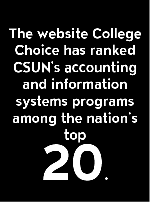 Tile stating that Collegechoice.net has ranked C-SUN's accounting and information systems programs among the nation's top 20.