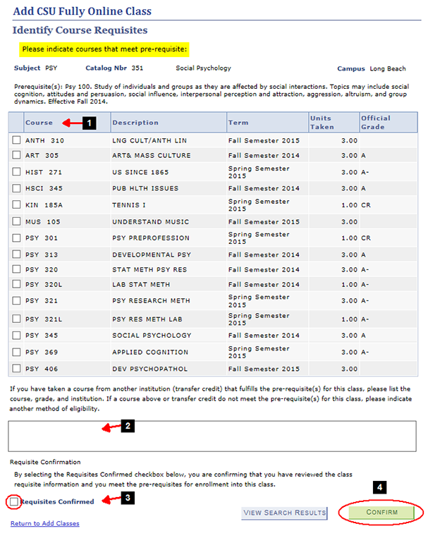 Check or enter a prerequisite course and check the "Requisites