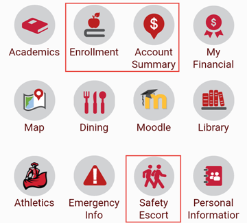 CSUN mobile app icons. 