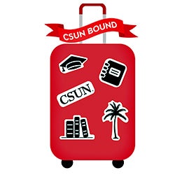 Preview image of CSUN luggage GIF animation