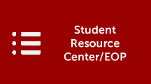 Student Resource Center/EOP title. Stylized bulleted list.