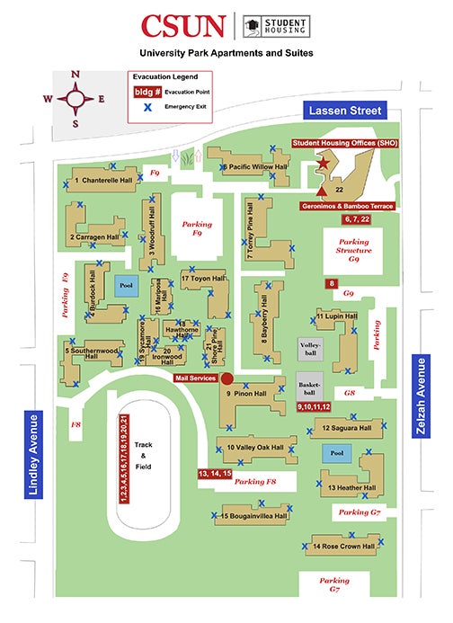 Download Student Housing Evacuation Map (PDF)