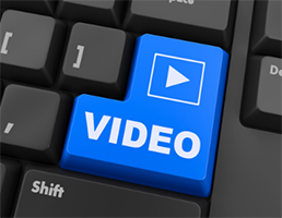 A blue video icon highlights on Enter keyboard