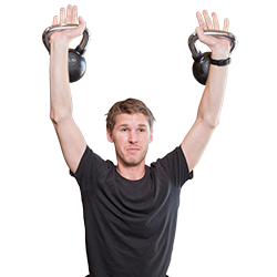 Member with kettle bells