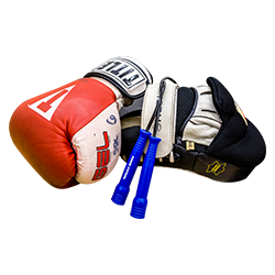 Image of Boxing Gloves and Jump Rope