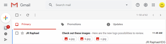 Gmail inbox. 