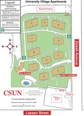Map of University Village Apartments (VA)