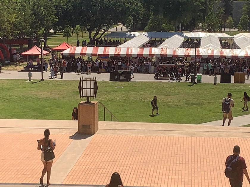 Meet the Clubs Event 2019 - View from Oviatt Library