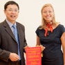 Northridge President Dianne F. Harrison and Central China Normal University President Zongkai Yang