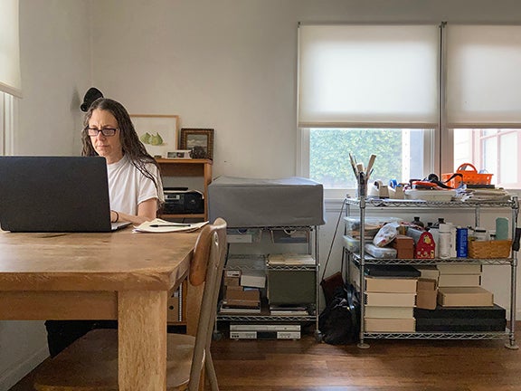 Lesley Krane's home workspace