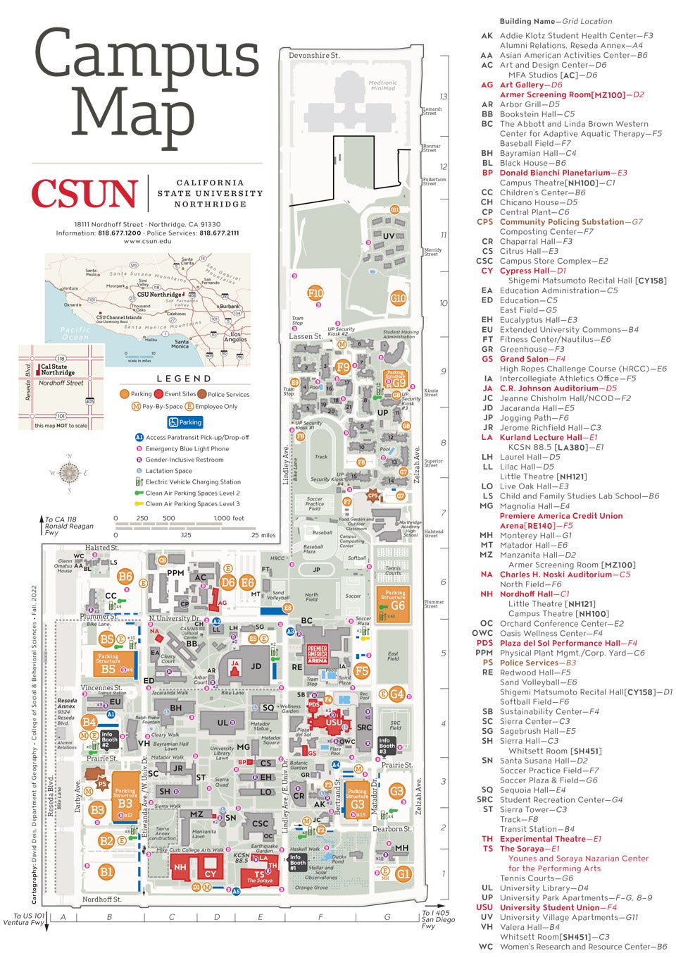 Campus map updated March 1, 2023