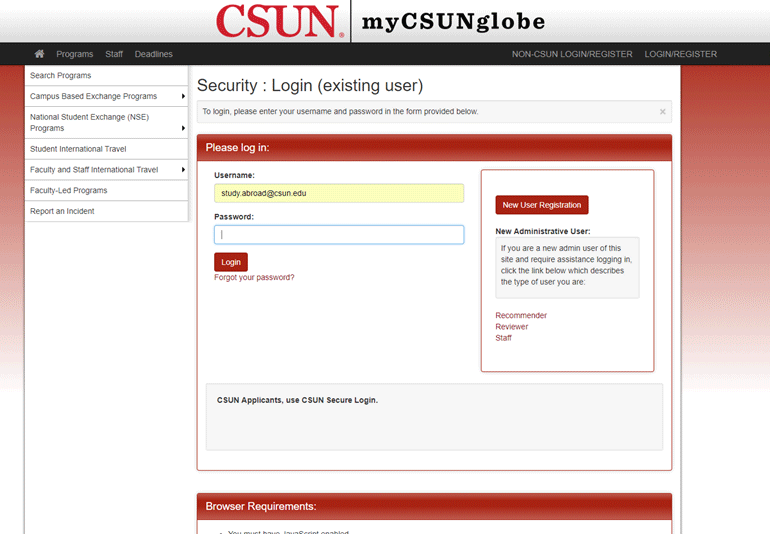 Enter the username and password that was sent to you via email and click "Login."